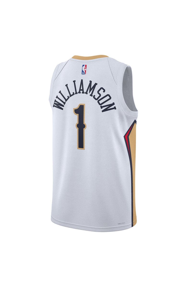 Nike Unisex Nike Zion Williamson White New Orleans Pelicans Swingman Jersey - Association Edition, Alternate, color, White