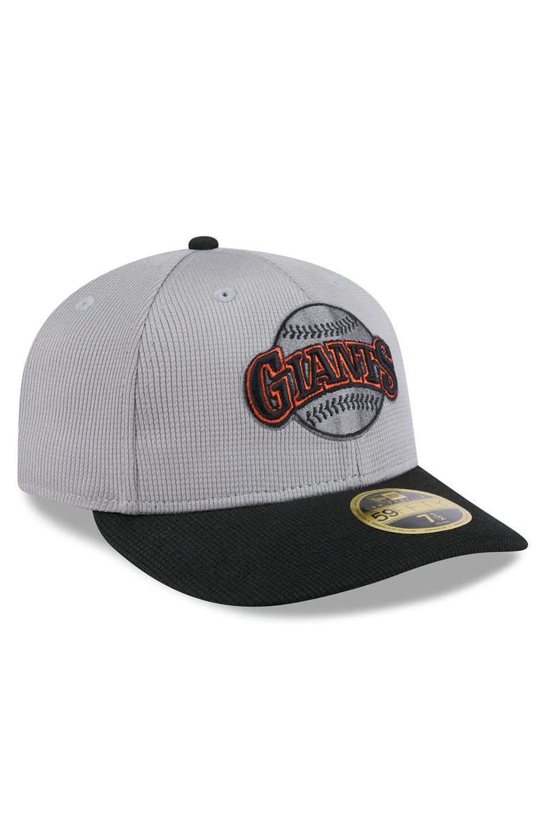 New Era Men's New Era Gray/Black San Francisco Giants 2025 Batting Practice Low Profile 59FIFTY Fitted Hat, Alternate, color,