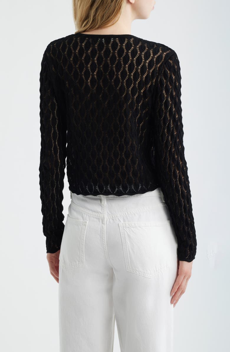 FRAME The Getaway Open Stitch Cotton Cardigan, Alternate, color, 