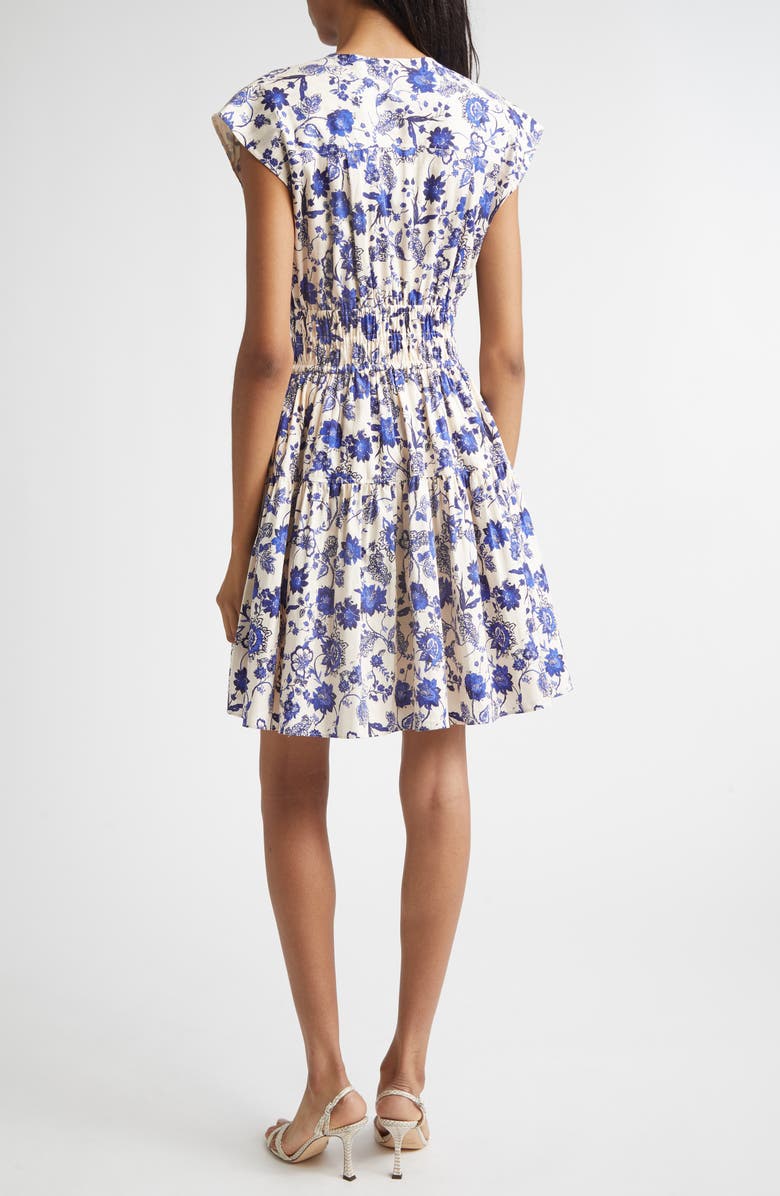 Derek Lam 10 Crosby Tora Floral Poplin Fit & Flare Dress, Alternate, color,
