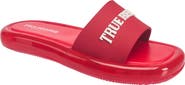 True Religion Rae Logo Strap Jelly Slide