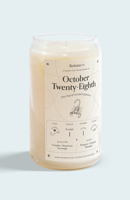 Birthdate Co. The October Birthday Candle In October 28th