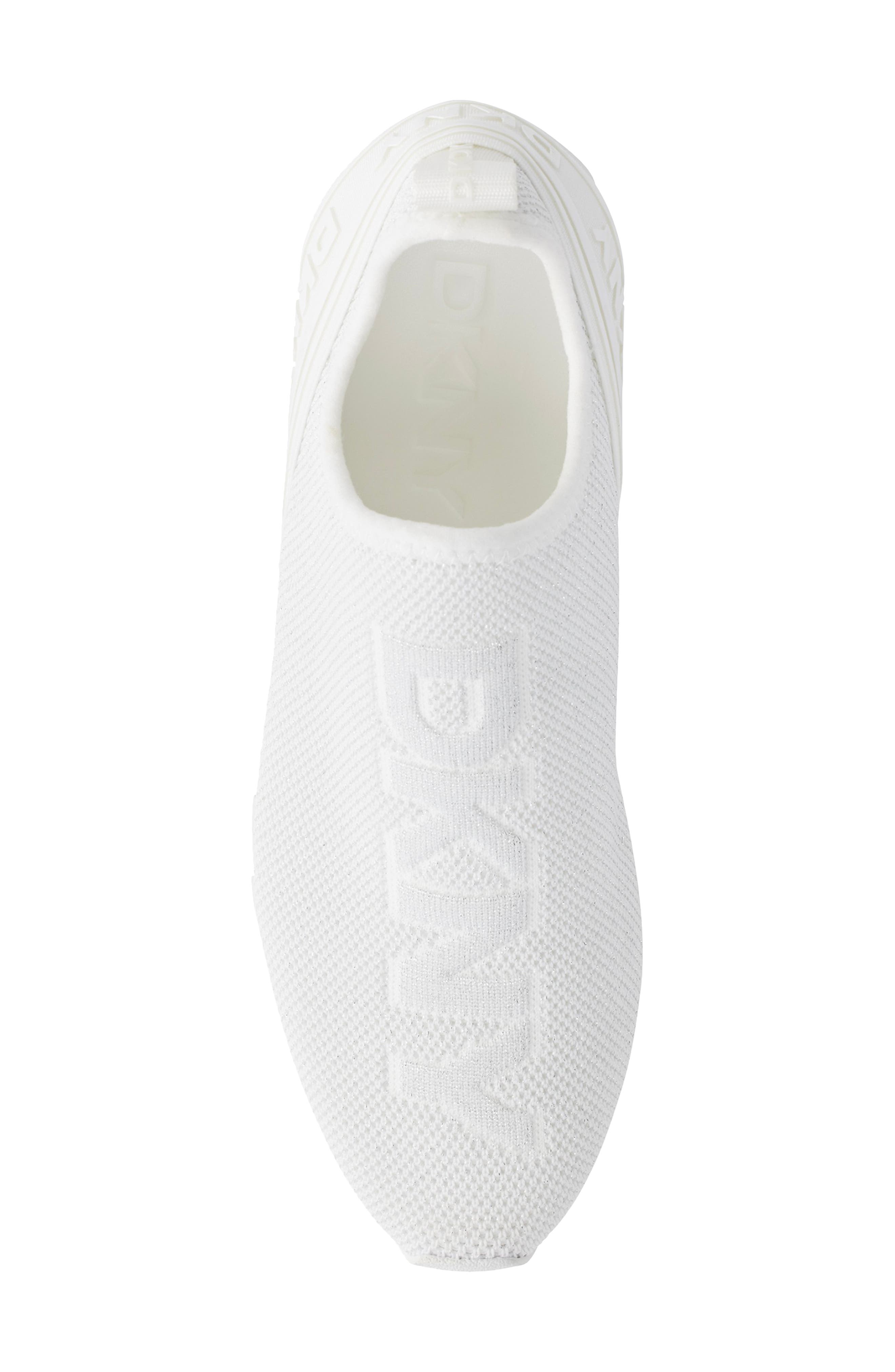 DKNY Abbi Slip-On Wedge Sneaker, Alternate, color, Bright White