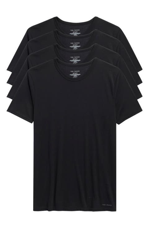 4-Pack Cotton Blend Crewneck Undershirts