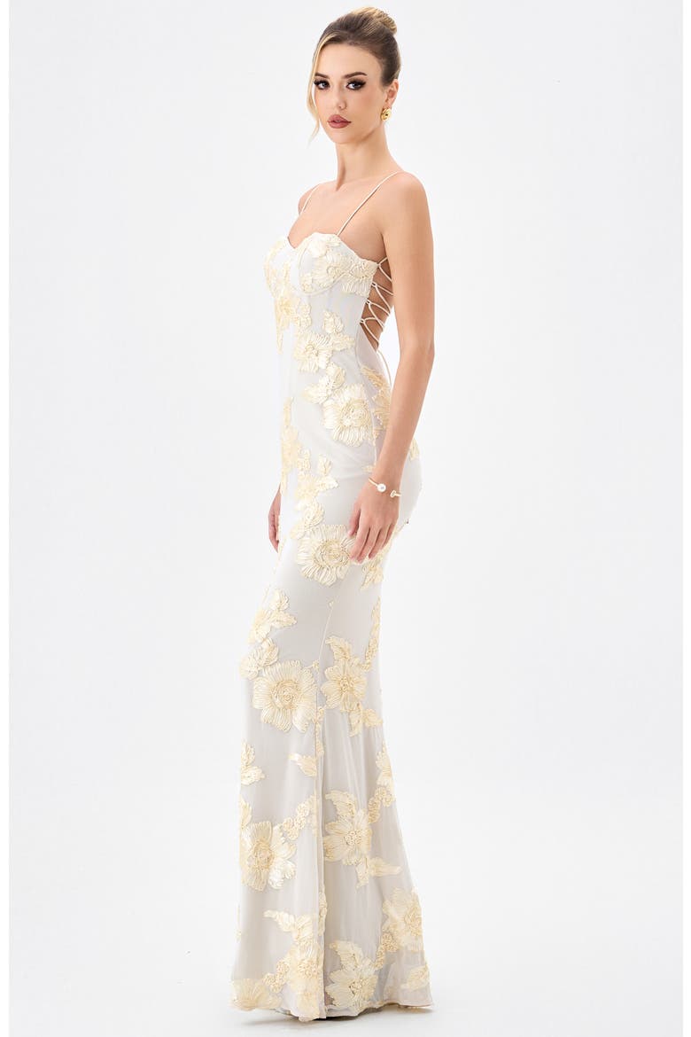Cindy Lace Up Maxi, Alternate, color, LIGHT YELLOW