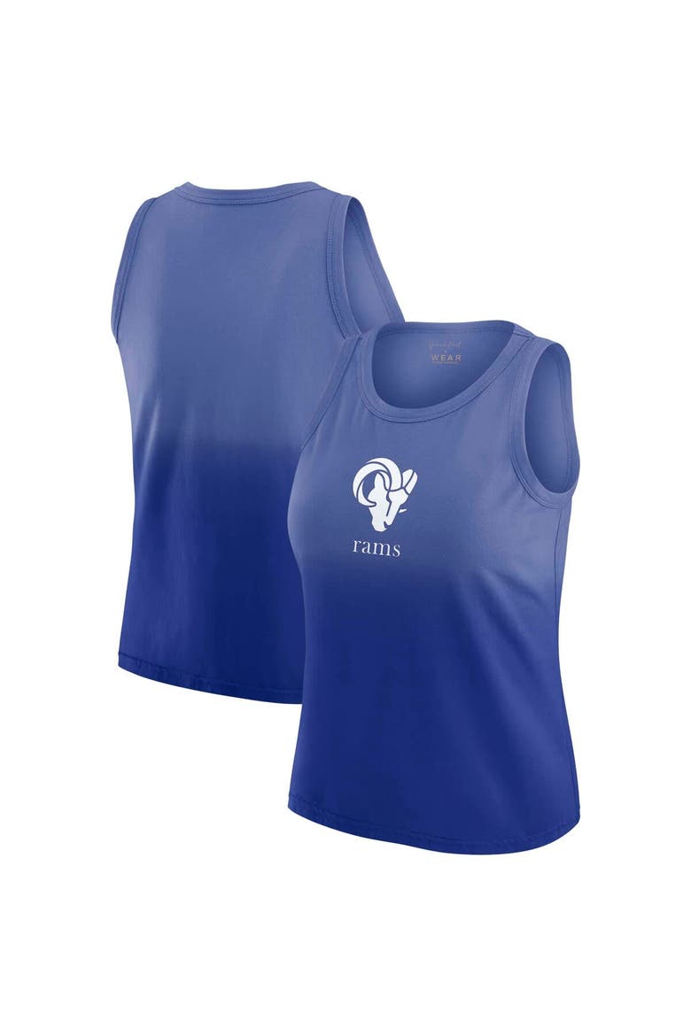 Women's WEAR by Erin Andrews x Gracie Hunt Royal Los Angeles Rams Ombre Tank Top, Alternate, color, Royal