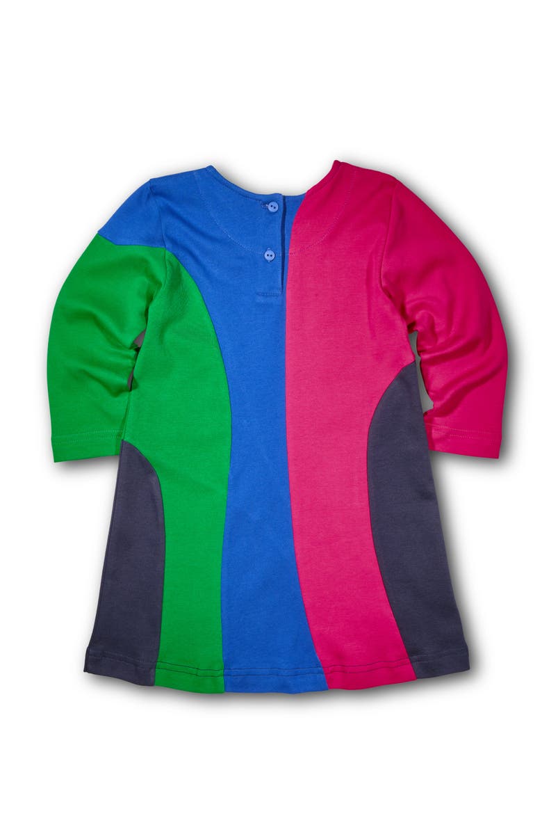 Florence Eiseman Knit Dress With Paintbrush, Alternate, color, Navy Multicolor