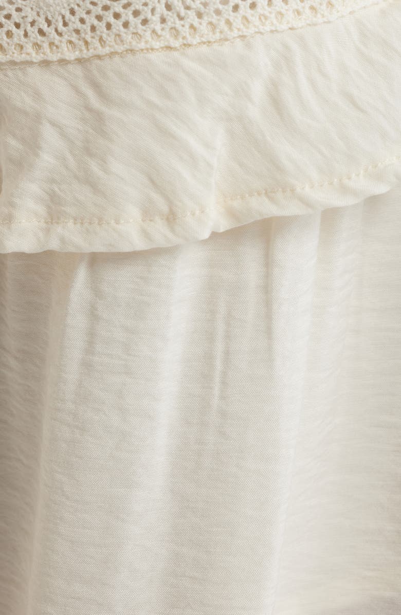 KITTENISH Lace Detail Joggers, Alternate, color, Egret