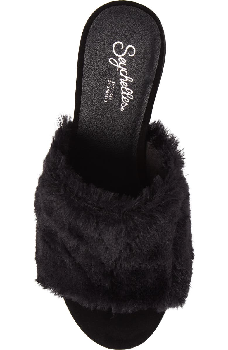 Seychelles Nobody Else Faux Fur Slide Sandal, Alternate, color,