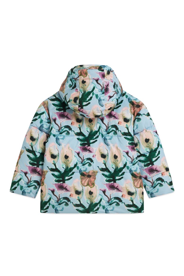 Kids' Printed Puffer Jacket, Alternate, color, WATERCOLOUR FLOWER D