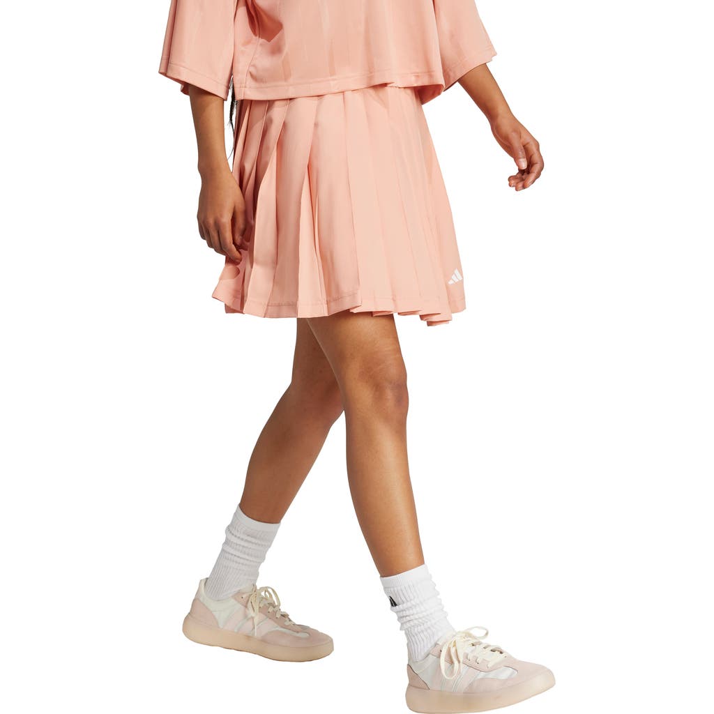 Adidas Originals Adidas Tiro Pleated Miniskirt In Ambient Blush