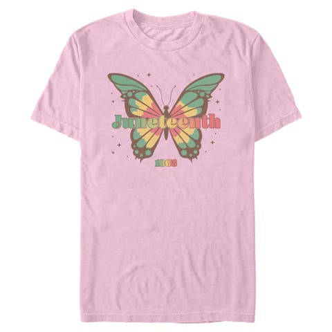 Men's Lost Gods Colorful Juneteenth Butterfly  Graphic T-Shirt