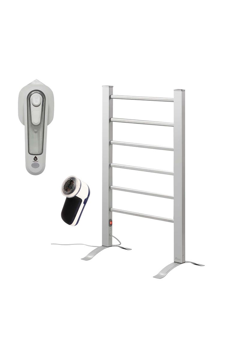 Ultimate Laundry & Fabric Care Bundle Mini Iron, Fabric Shaver & Electric Towel Warmer, Main, color, White