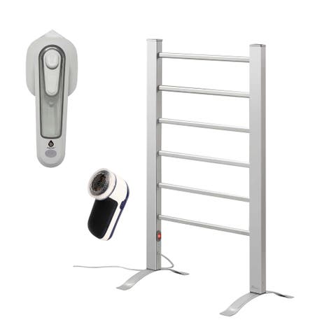 Ultimate Laundry & Fabric Care Bundle Mini Iron, Fabric Shaver & Electric Towel Warmer