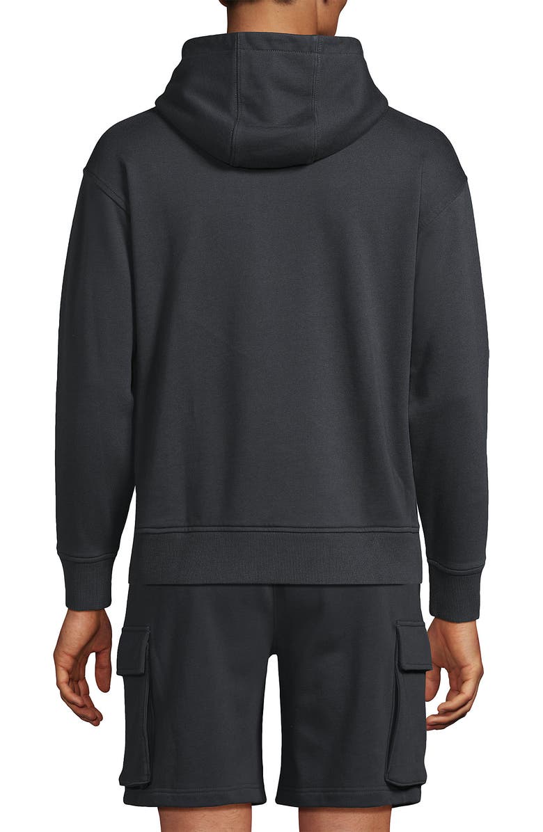 Lands' End Long Sleeve French Terry Vintage Wash Hoodie, Alternate, color, Inkwell Gray