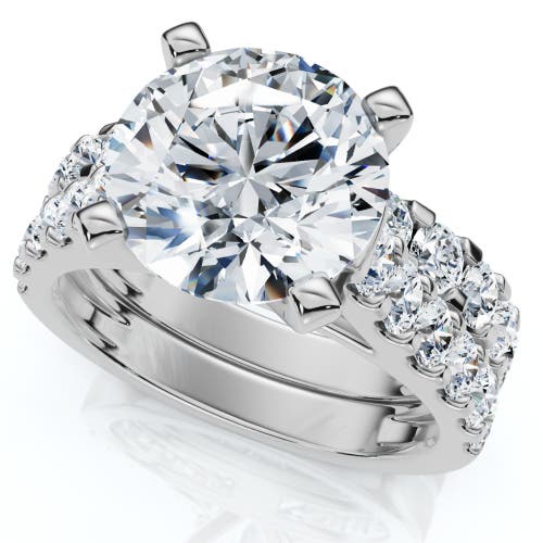 Bliss Diamond Certified 3.75ct Diamond Engagement Matching Wedding Ring Set 14k Gold Lab Grown In 14k White Gold