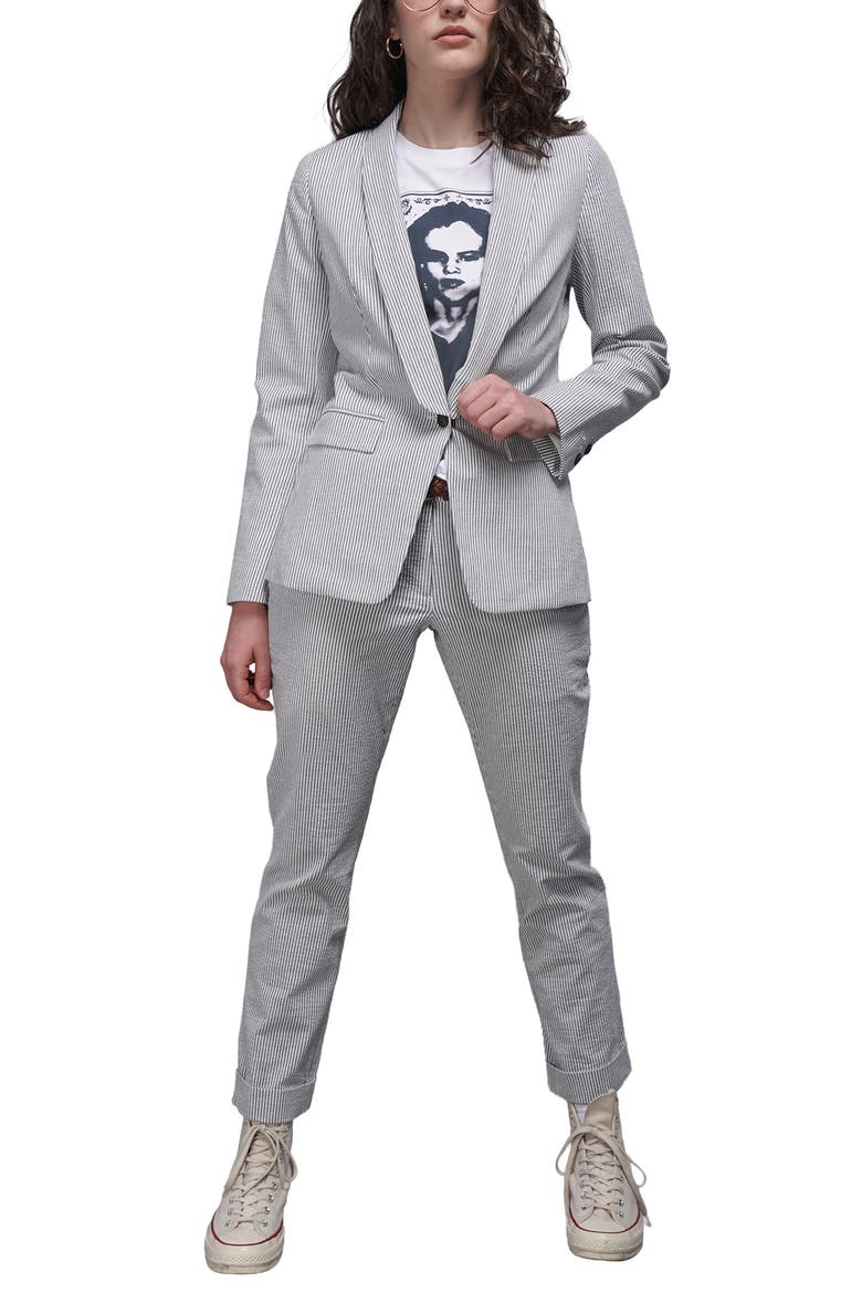 The Empower Seersucker Tux Blazer, Alternate, color, NAVY/WHITE