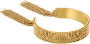 Adornia 18K Gold Plated Beaded Chain Cuff Bracelet