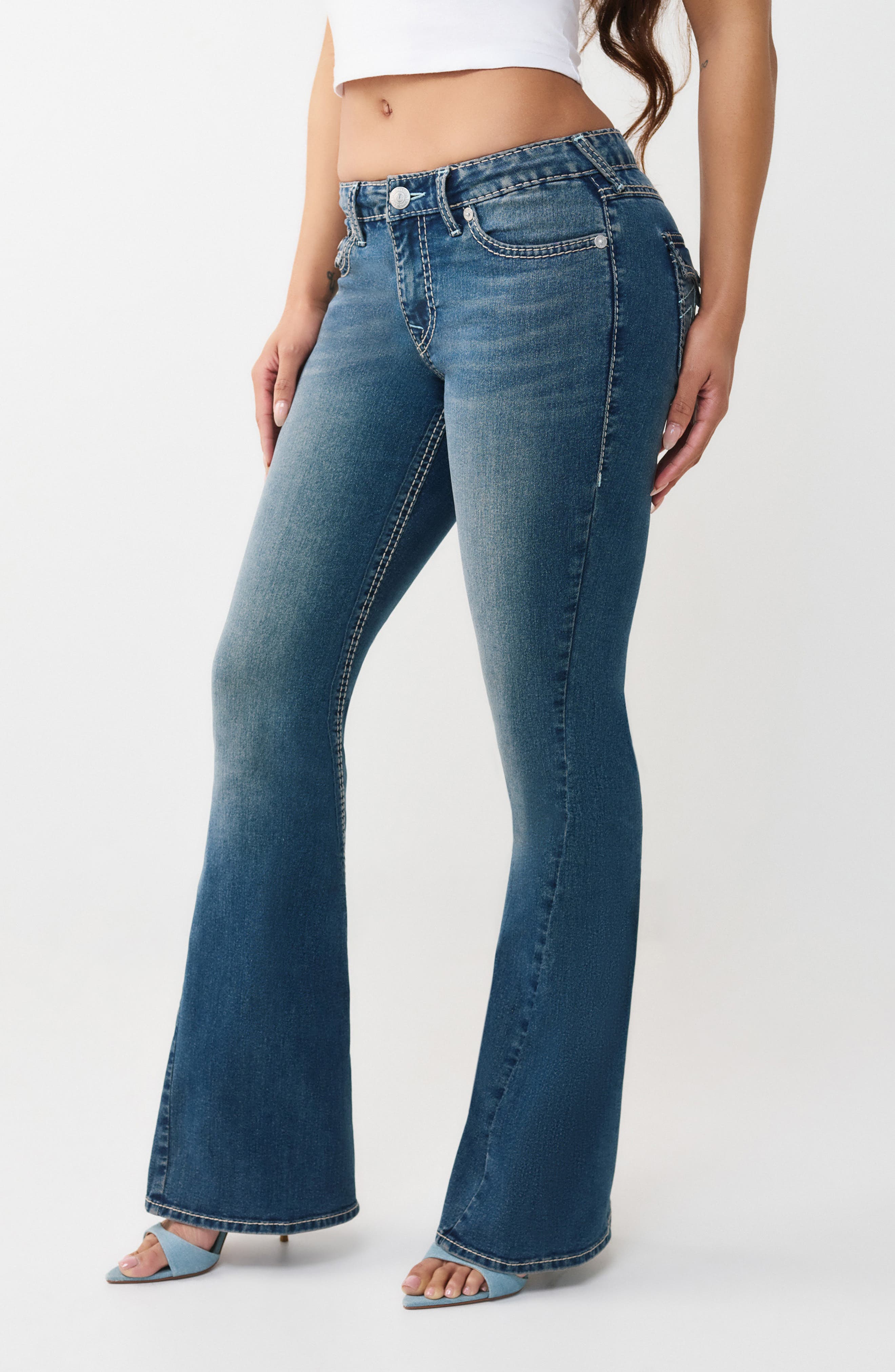 Joey Big T Flap Pocket Flare Leg Jeans (Women) | Nordstromrack