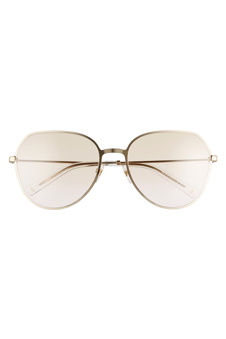 60mm Gradient Sunglasses, Alternate, color, GOLD/ BROWN PINK