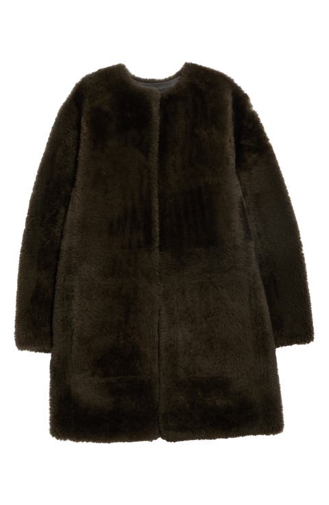 Reversible Genuine Shearling Coat