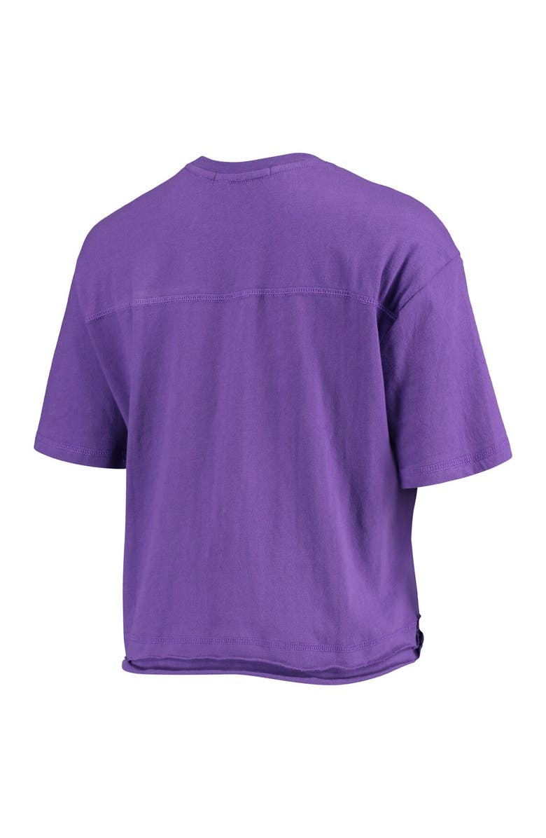 Junk Food Women's Junk Food Purple Los Angeles Lakers Gradient Crop Top, Alternate, color, 