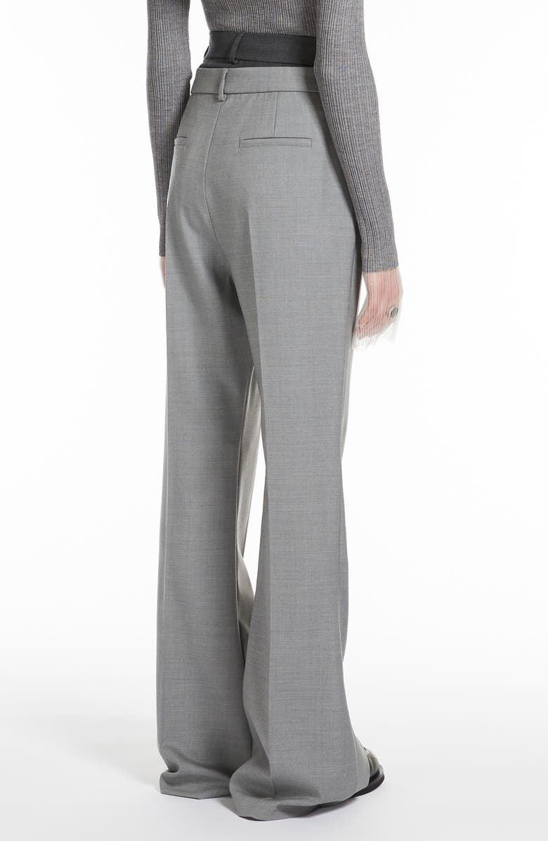 SPORTMAX Layered Waist Virgin Wool Trousers, Alternate, color,