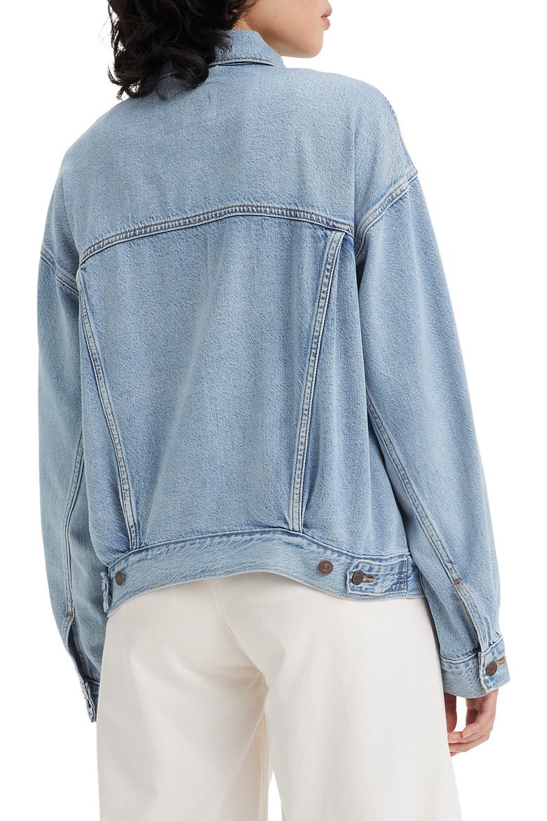 '90s Denim Trucker Jacket, Alternate, color, LIGHT THE WAY