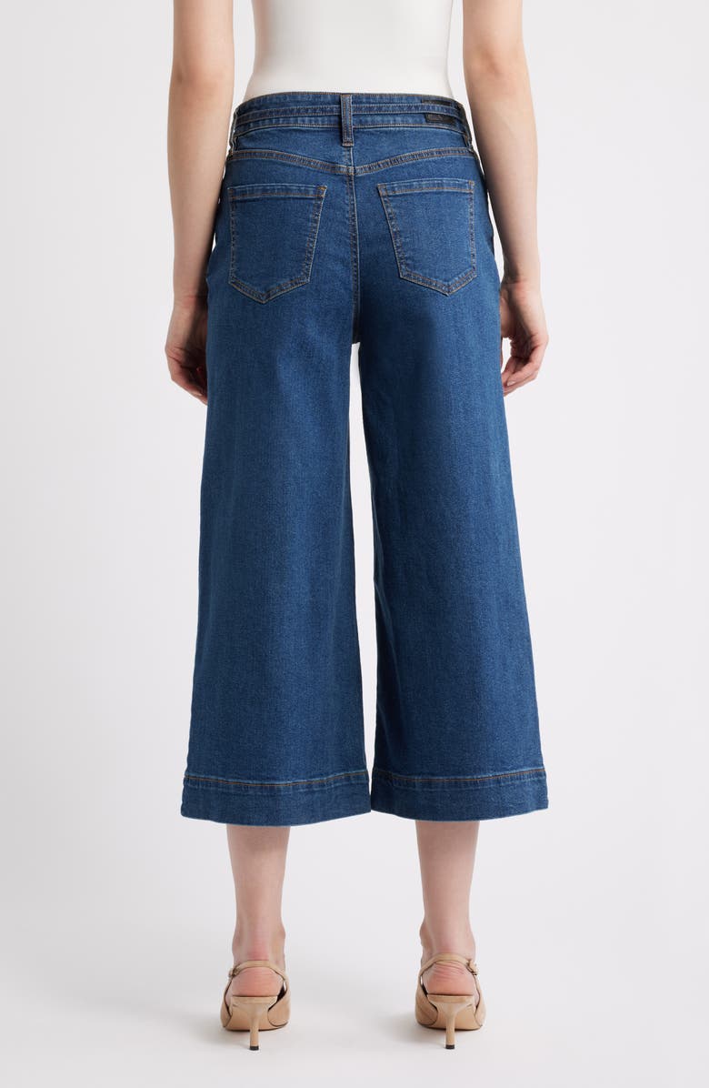 Anne Klein Wide Leg Drawstring Jeans, Alternate, color, Harbor Wash