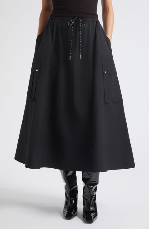Elodie Drawstring Cargo Midi Skirt