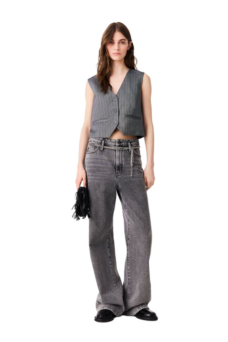 Tailored Rhinestone Jacket, Main, color, Grey