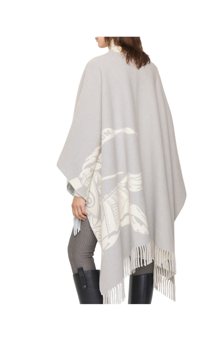 Burberry EKD Wool Cashmere Cape, Alternate, color, Pigeon Grey