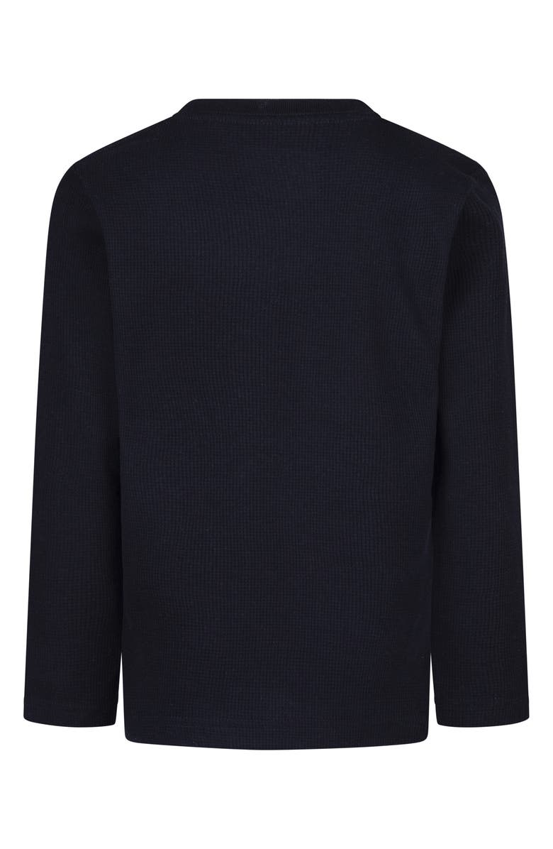 Hurley Kids' Hurley Icon Long Sleeve Thermal T-Shirt, Alternate, color, Black