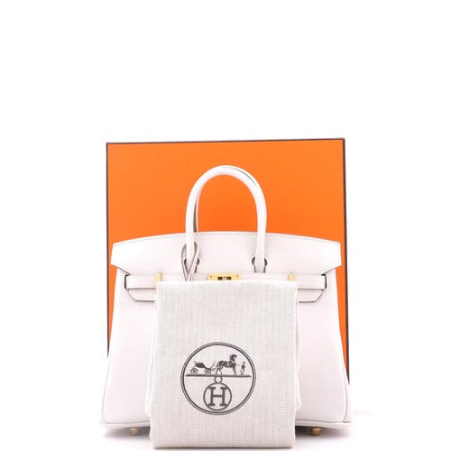 Pre-owned Hermes Hermes Birkin Handbag Grey Swift With Gold Hardware 25 In Gray