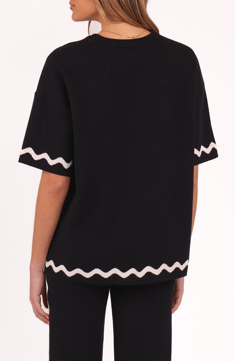 Petal & Pup Vespa Scallop Sweater, Alternate, color, Black White