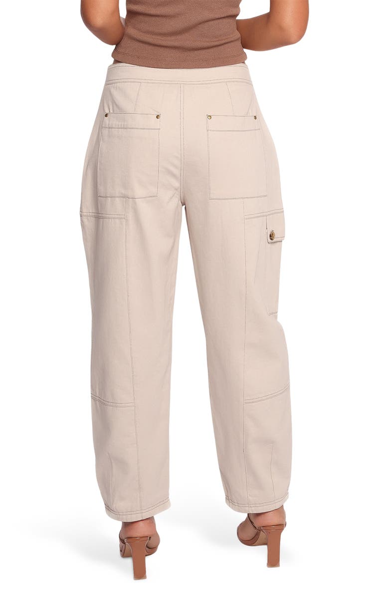 Petal & Pup Kiah Cotton Cargo Pants, Alternate, color, Ecru
