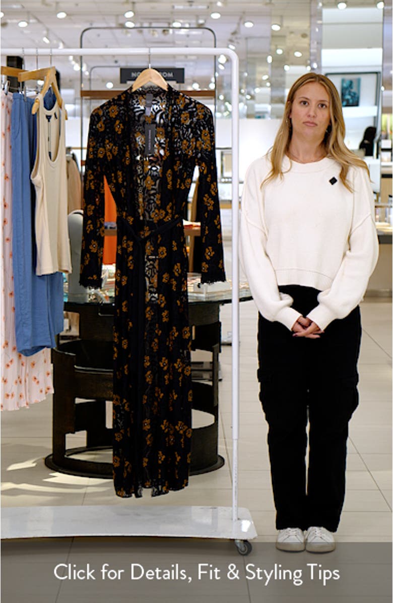 Feline Floral Sleep Robe, sales video thumbnail