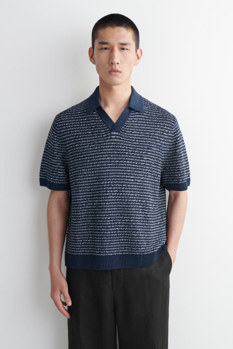 Open-knit Polo Shirt