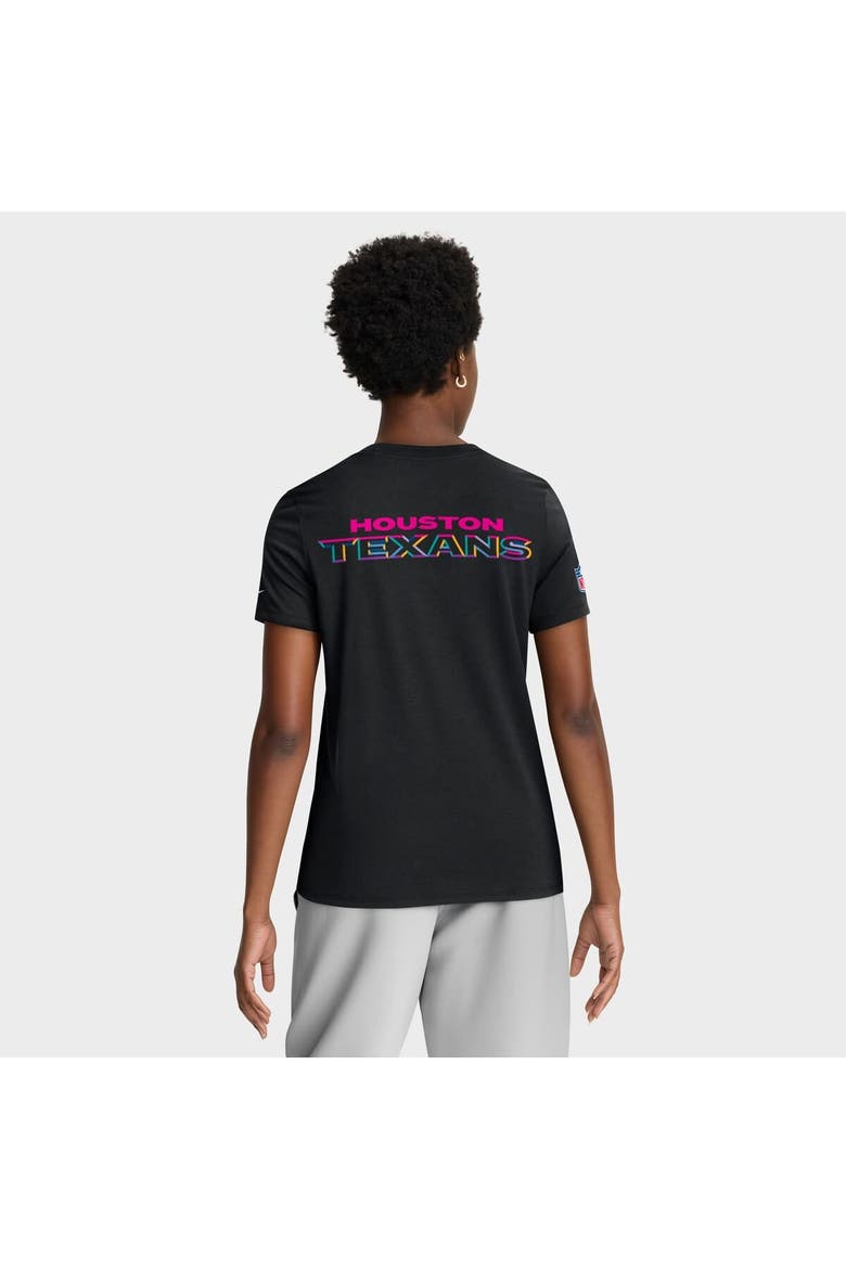 Women's Nike Black Houston Texans 2025 NFL Crucial Catch Tri-Blend Dri-FIT T-Shirt, Alternate, color, Black