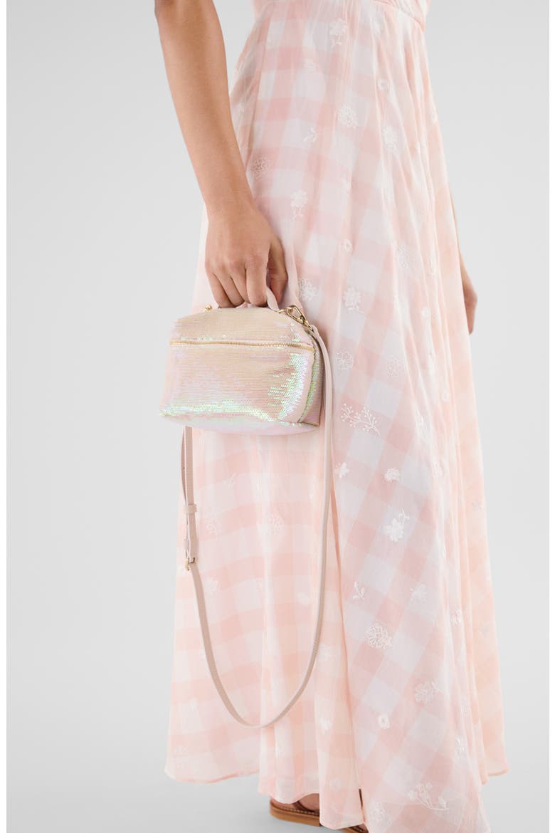 Le Pliage Sequin Vanity Crossbody Bag, Alternate, color, NUDE