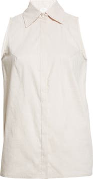 Eleventy Sleeveless Button-Up Shirt
