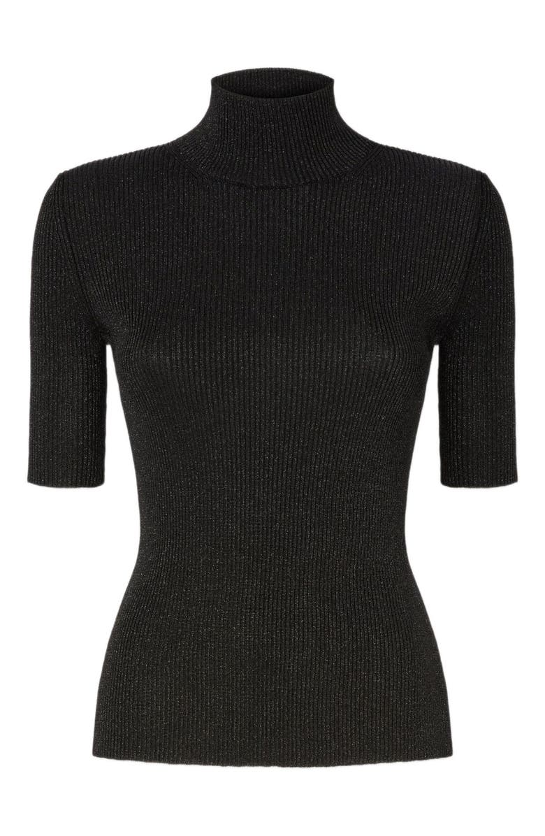 Missoni Mock Neck Sweater With Lamé Threads, Alternate, color, Black