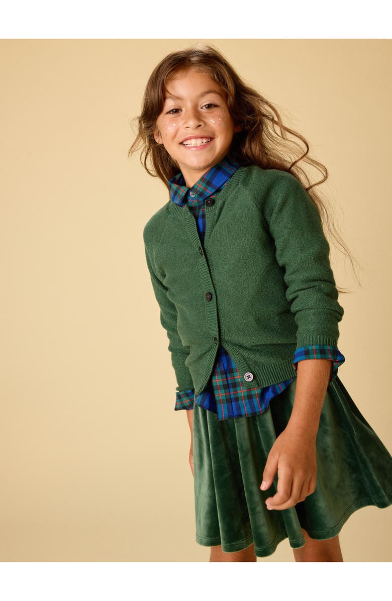 Tea Collection Velour Twirl Skirt, Alternate, color, Pineneedle