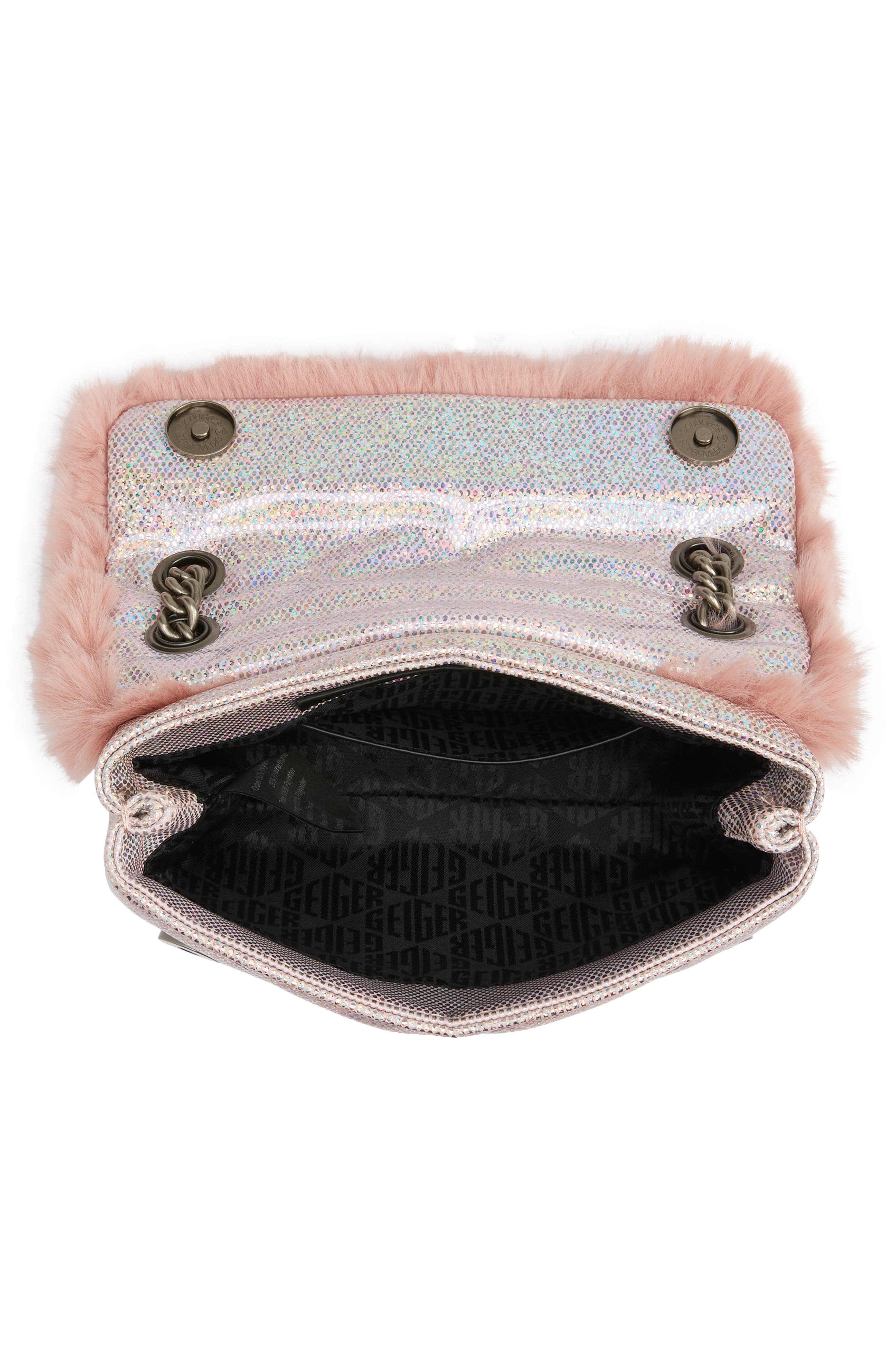 Kurt Geiger London Mini Kensington Faux Fur Crossbody Bag, Alternate, color, 