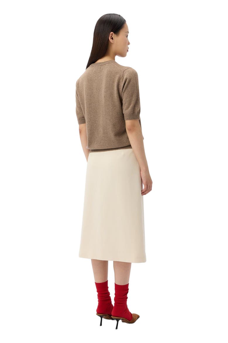 Elbow-Length Sleeve Cashmere Sweater, Alternate, color, taupe