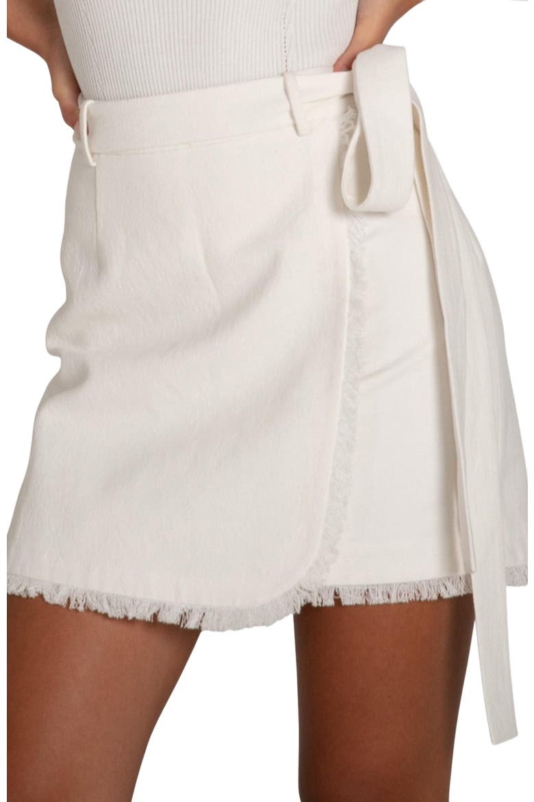 There She Goes Frayed Edge Skirt, Alternate, color, Cream