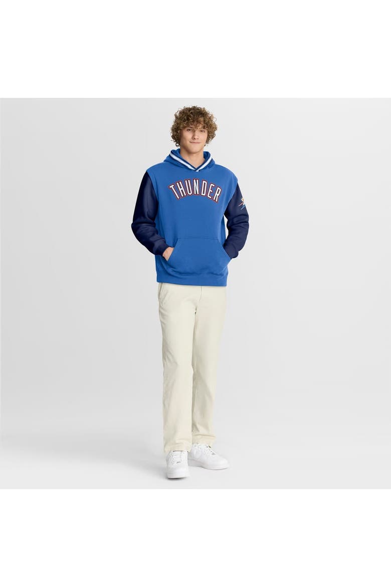 Men's Fanatics  Blue/Navy Oklahoma City Thunder Half Court Shot Clock Fastbreak Hoodie, Alternate, color, Blue
