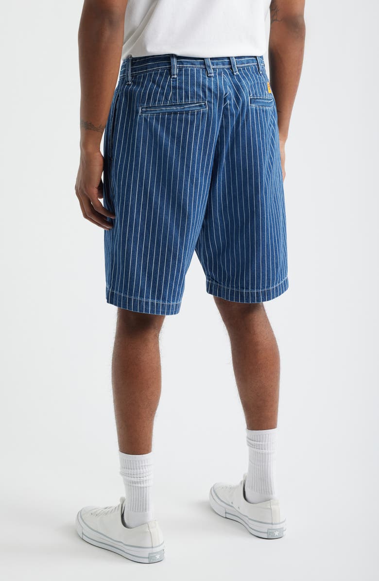 Service Works Part Timer Pinstripe Denim Shorts, Alternate, color, Indigo