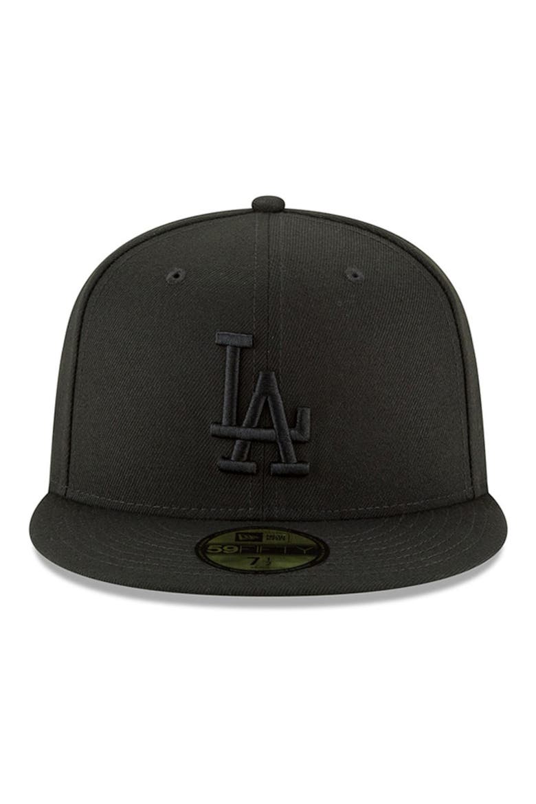 Men's New Era Black Los Angeles Dodgers Secondary Logo Basic 59FIFTY Fitted Hat, Alternate, color, BLACK