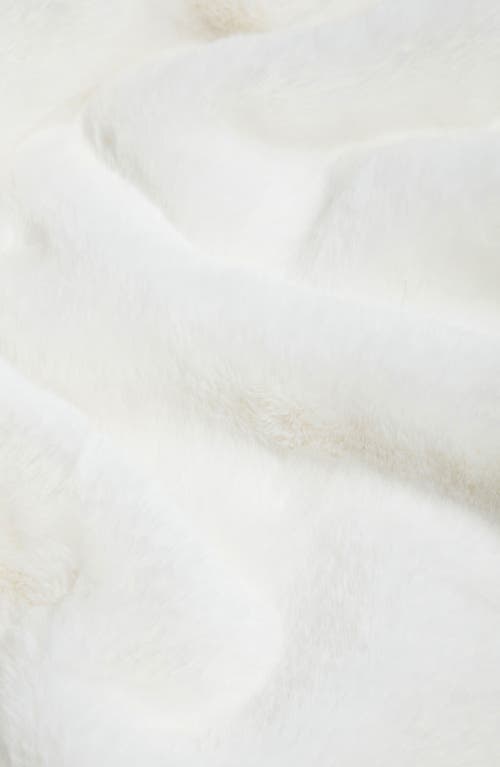 Apparis Brady Faux Fur Throw Blanket In Ivory